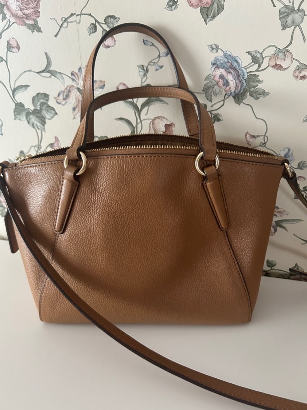 Coach Mini Kelsey Satchel Saddle Brown - Picture 3 of 6